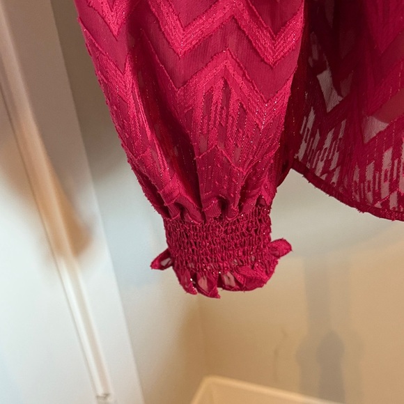 Red Lace Blouse - Picture 4 of 4